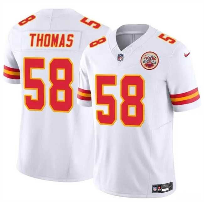 Men & Women & Youth Kansas City Chiefs #58 Derrick Thomas White 2024 F.U.S.E Vapor Untouchable Limited Stitched Football Jersey,We sell and wholesale Men & Women & Youth Kansas City Chiefs #58 Derrick Thomas White 2024 F.U.S.E Vapor Untouchable Limited Stitched Football Jersey on line form chian!